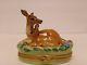 New Rare Retired Artoria Limoges Trinket Box Disney Bambi And His Mother