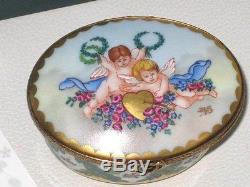 New Rochard Studio Cupids Limoges Box Porcelain Tabatiere Exquisite Valentine's