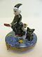 Oversize French Limoges Witch On Her Broom, Excellent Condition