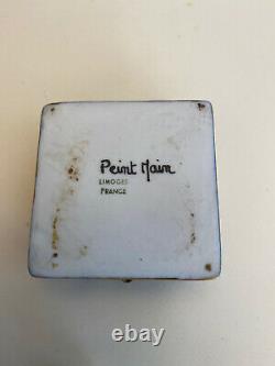 PEINT MAIN LIMOGES BOX OF TRUFFLES With Four Removable Porcelain Truffles