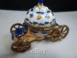 PEINT main Limoges Cinderella Carriage Trinket Box With Slipper