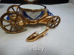 PEINT main Limoges Cinderella Carriage Trinket Box With Slipper