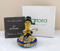 Planters Mr. Peanut Limoges Trinket Box Hand Painted Numbered Artoria