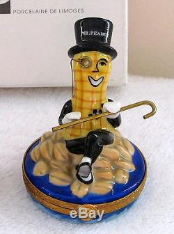 Planters Mr. Peanut Limoges Trinket Box Hand Painted Numbered Artoria