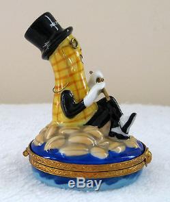 Planters Mr. Peanut Limoges Trinket Box Hand Painted Numbered Artoria