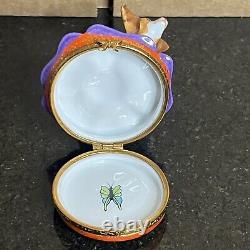 Papillon Dog With Butterflies By Artoria Limoges Made In France Collie