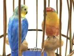 Parrots in Bird Cage Limoges Box (Retired)