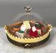 Parry Vieille Limoges Trinket Box Cheese Plate With Glass Dome New 464