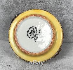 Parry Vieille Limoges Trinket Box Cheese Plate with Glass Dome NEW 464