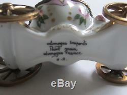 Peint Main LIMOGES France CINDERELLA CARRIAGE WithSLIPPER Hinged Trinket Box