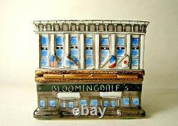 Peint Main Limoges Enamel Hinged Limited Edition Bloomingdale's Trinket Box JD