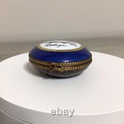 Peint Main Limoges France GR Caviar Beluga Limited Edition 12/250 Trinket Box