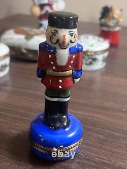 Peint Main Limoges France Hand Painted Nutcracker Trinket Box