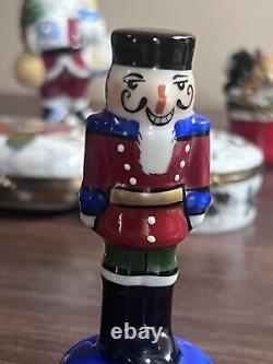 Peint Main Limoges France Hand Painted Nutcracker Trinket Box