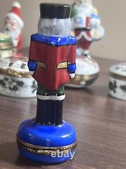 Peint Main Limoges France Hand Painted Nutcracker Trinket Box