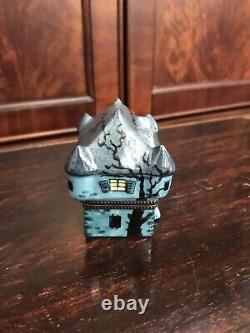 Peint Main Limoges France Haunted House Halloween Box