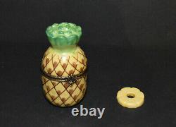 Peint Main Limoges France Pineapple Trinket Box with Pineapple Slice