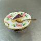 Peint Main Limoges Porcelain Slice Of Pie With Spoon & Plate Trinket Box