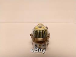 Peint Main Limoges Trinket Box Egyptian Mummy in Sarcophagus