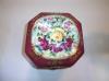 Peint Main Limoges Trinket Box-large Chest In Luneville Rose Design