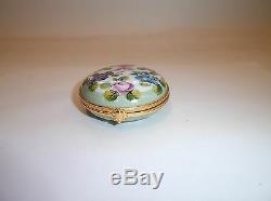 Peint Main Limoges Trinket-Monet Inspired Timepiece In A Compact