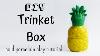 Pineapple Trinket Box Cold Porcelain Clay Tutorial