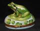 Piotet Limoges Frog On Lily Pad Trinket Box