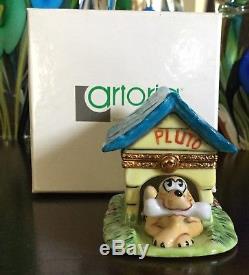 Pluto in Doghouse Disney Artoria Limoges Box