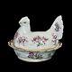 Porcelaine De Paris Figural Chicken On Nest Trinket Box Chinoiserie 6.25 Limoge