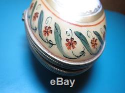 RARE! 4 LE TALLEC FRENCH EGG TRINKET BOX jewelry peint main France limoges