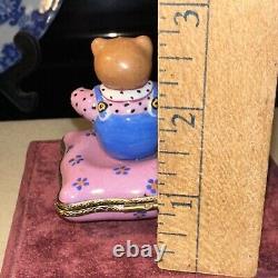 RARE 70's Elda Creations Peint Main France Limoges Keepsake Box Trinket Box