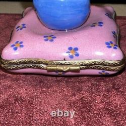 RARE 70's Elda Creations Peint Main France Limoges Keepsake Box Trinket Box