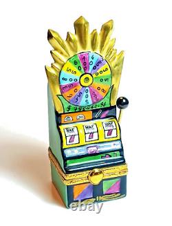RARE! Artoria Limoges Peint Main France Trinket Box Tall Slot Machine LE 73 /500