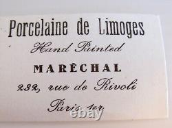 RARE LIMOGES FRANCE Elegant Bed Couple French Hinged Trinket Box Peint Main