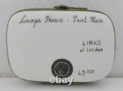 RARE LINKS OF LONDON WIMBLEDON Trinket Pill Box Limoges TENNIS FRANCE 1999
