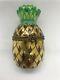 Rare! Limoges France Gold Pineapple Trinket Box Chamart Exclusive Peint Main