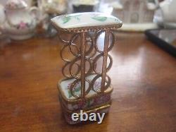 RARE Limoges Peint Main France Wine Rack Bottles Trinket Box Limited Edition