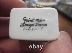 RARE Limoges Peint Main France Wine Rack Bottles Trinket Box Limited Edition