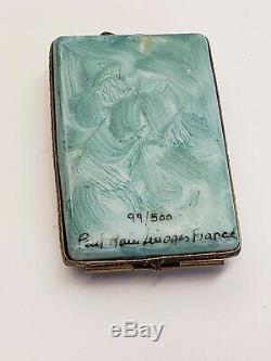 RENOIR 1881 PEINT MAIN LIMOGES PILL Trinket BOX signed and numbered limited ed