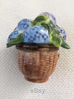 ROCHARD LIMOGES. NANTUCKET Hydrangea Basket Limoges Box. Originally $390.00