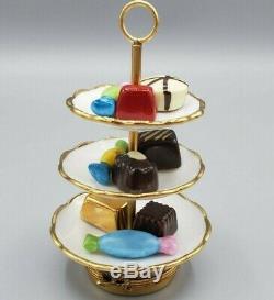 ROCHARD Sweets Tray with Nine Removable Candies Limoges Box