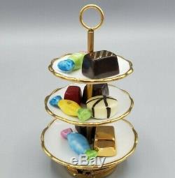 ROCHARD Sweets Tray with Nine Removable Candies Limoges Box