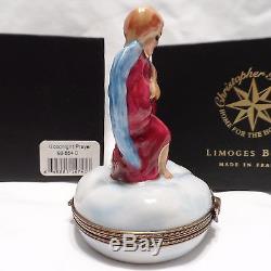 Radko LIMOGES 1998 GOODNIGHT PRAYER 24K Gold Angel Trinket Box RARE New in Box