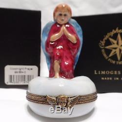 Radko LIMOGES 1998 GOODNIGHT PRAYER 24K Gold Angel Trinket Box RARE New in Box