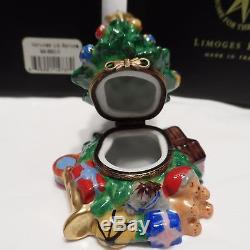 Radko LIMOGES 1998 SPRUCED UP SPRUCE Christmas Tree withGifts Trinket Box NIB