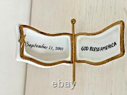 Rare And Beautiful Limoges Box American Flag 911 God Bless America #3/500
