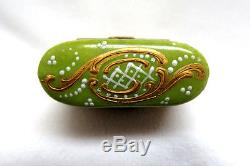 Rare Antique 18th 19th C. French Hand Painted Enamel on Porcelain Trinket Box