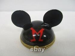 Rare Artoria Peint Main Limoges Disney Mickey Mouse Mouseketeers Hat Trinket Box