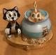 Rare Disney Limoges-pinocchio's Cat Figaro, Goldfish Trinket Artoria Peint Main