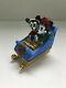 Rare Limoges Artoria Mickey Mouse & Minnie Mouse Sleigh Ride Trinket Box Disney